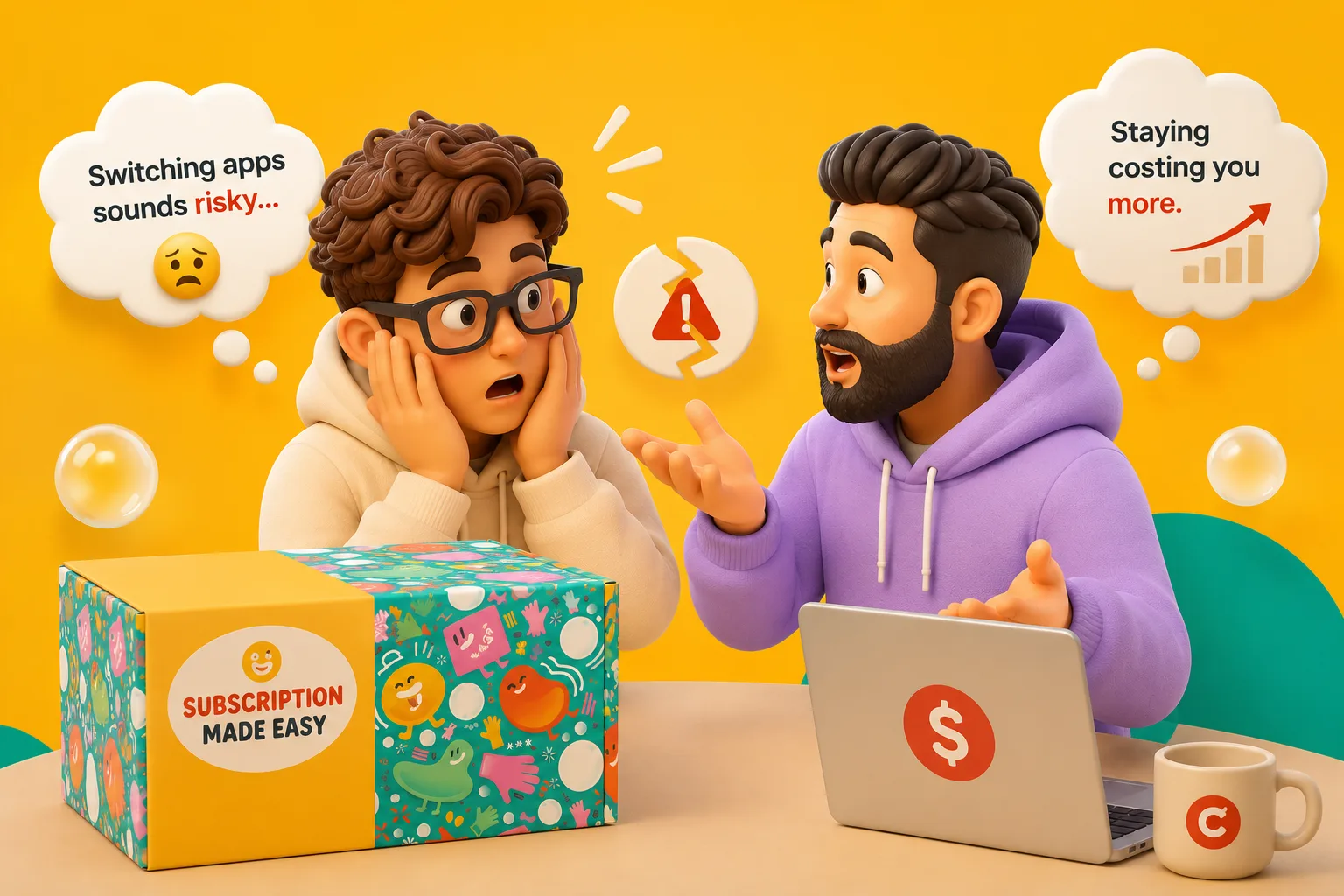Shopify subscription app migration guide — a diagram of the components that move when switching subscription apps: customers, subscription contracts, selling plans, billing dates and payment methods